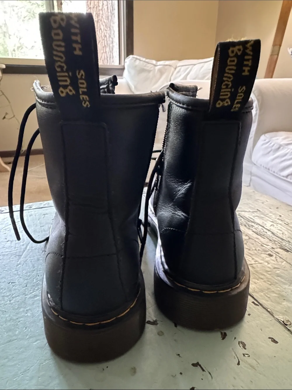Dr. Martens Black Leather Lace-Up Combat Boots